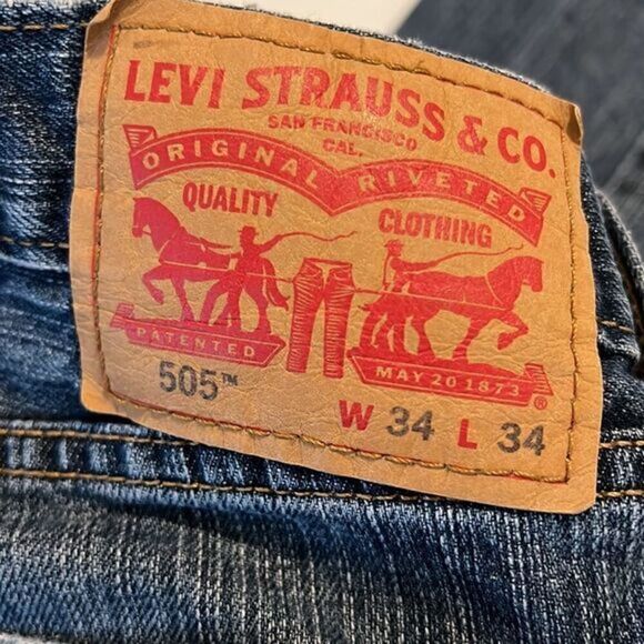 Levi’s‎ 505 Denim Cotton Pockets Mens Size 34/34 - Picture 8 of 11